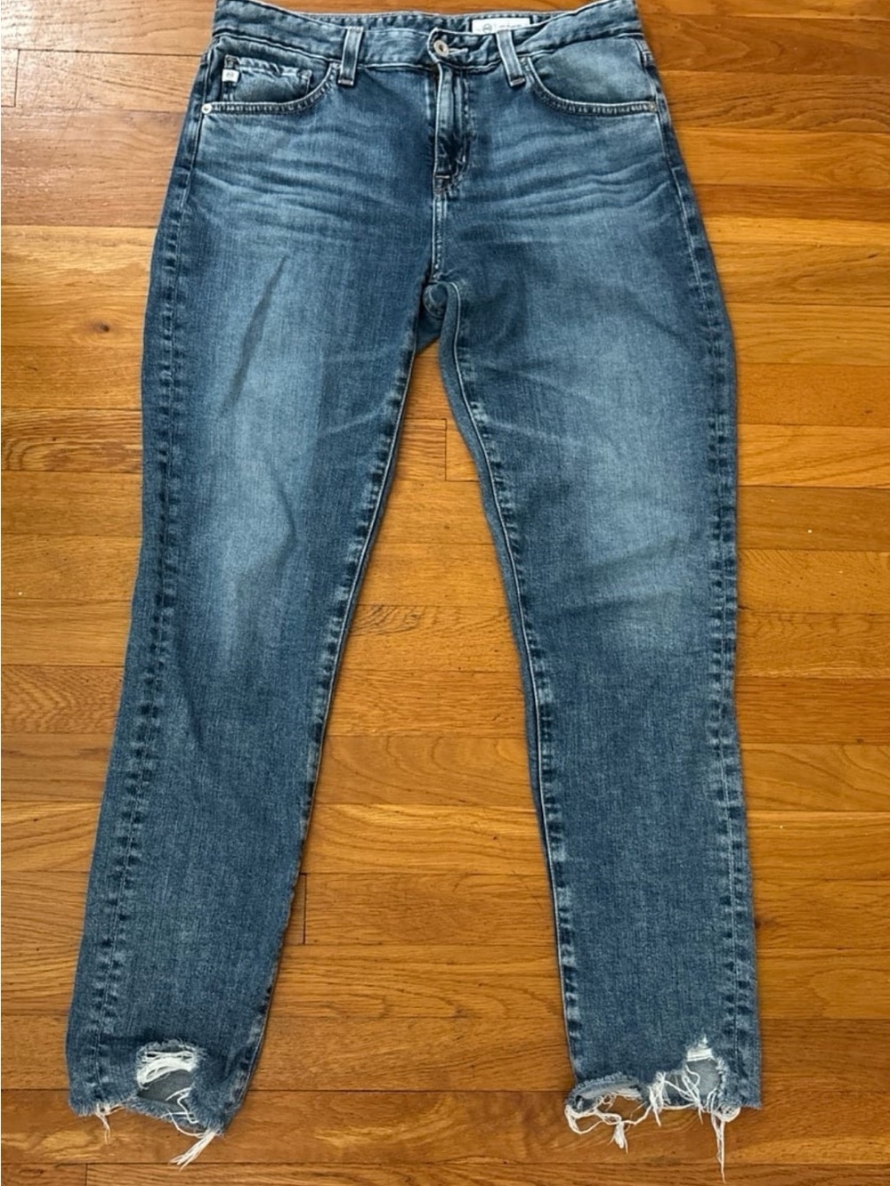 AG ex-boyfriend  slouchy slim Straight Leg Jeans - Medium Blue